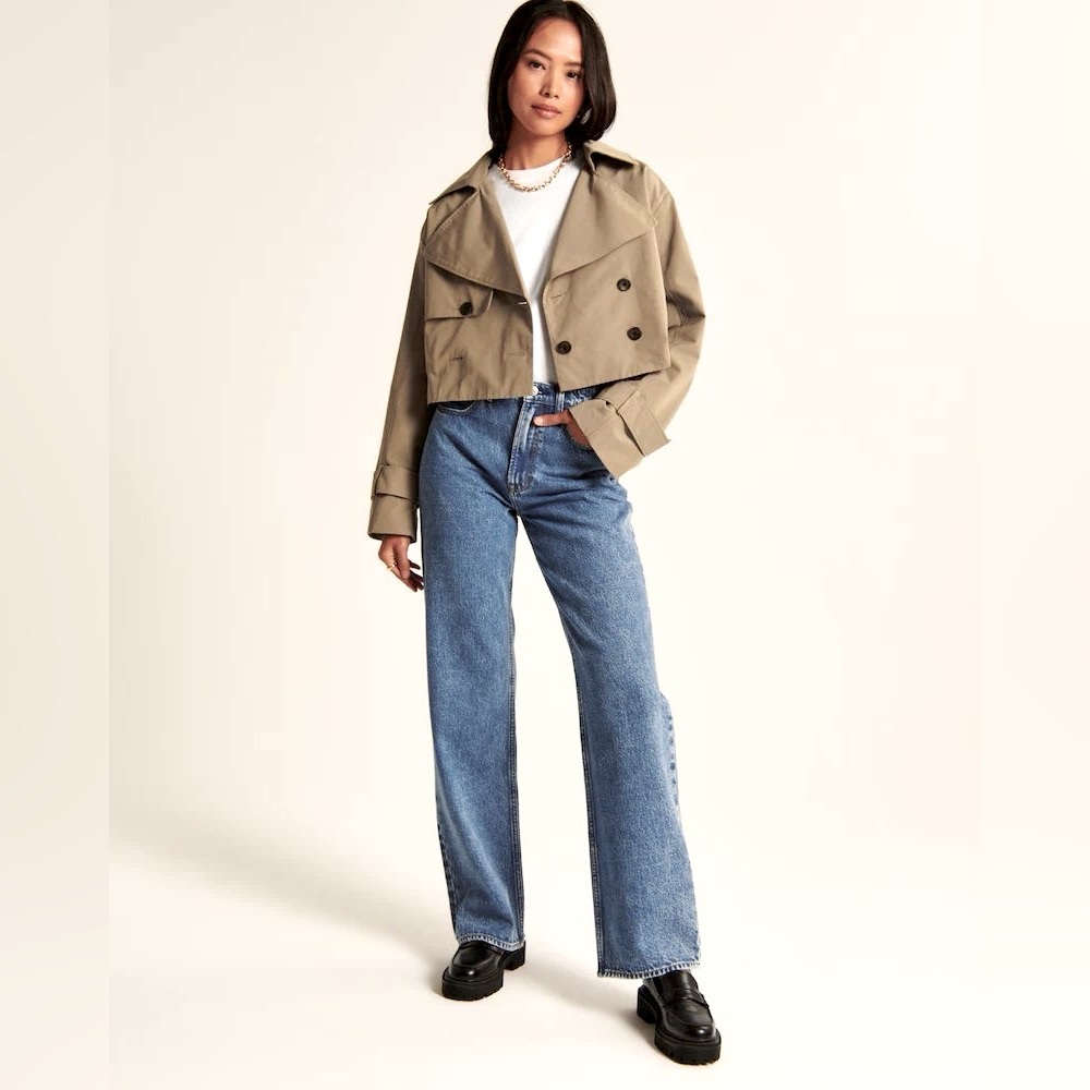 Abercrombie & Fitch Short Trench Coat